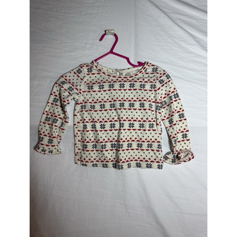 Girls Toddler Snowflake Long Sleeve 12 Month Shirt Winter Holiday